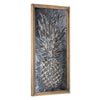 Metal Framed Pineapple Wooden Art